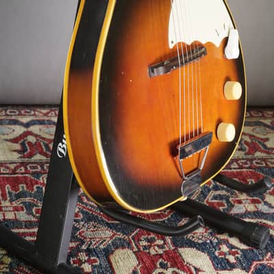 Harmony Stratotone Mercury 1960s - Red Sunburst w /video image 7
