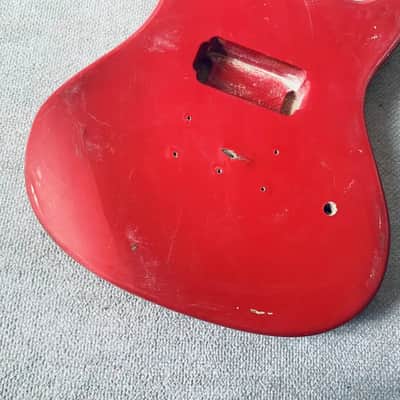 Red Basswood Mini Guitar Body DIY Project image 7