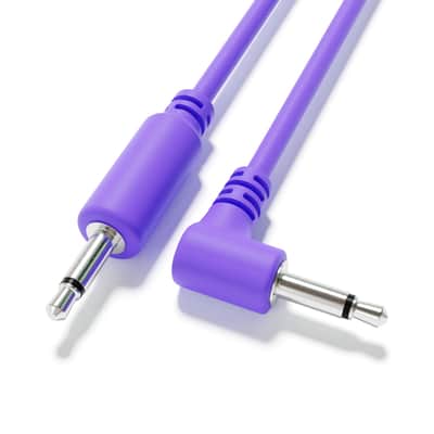 ExcelValley [Purple | 200 cm - 78.74"] 5-Pack Hybrid Mono Modular Patch Cables TS 3.5mm 1/8" Eurorack Synth Synthesizer image 3