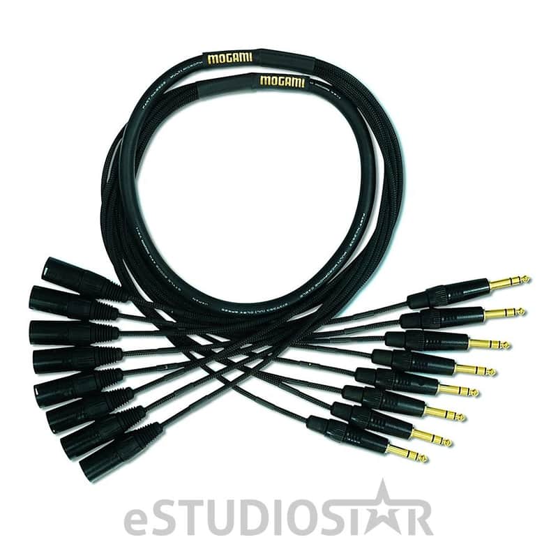 Mogami Gold 8 TRSXLRM-10 1/4" TRS to XLR Male Snake - 10' image 1