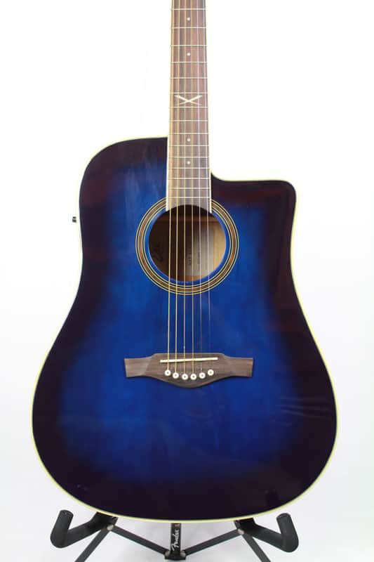 Eko Guitar NXT Series Dreadnouth Cutaway Acoustic Electric Guitar - Blue Sunburst 06217007 image 1