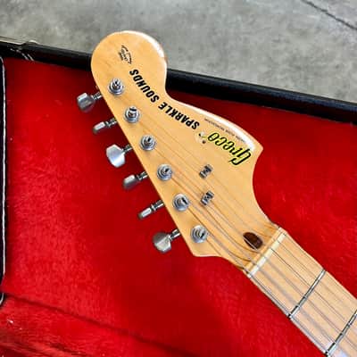 Greco Sparkle Sounds Strat 1977 Sunburst original vintage MIJ Japan Matsumoku Fujigen Stratocaster image 7
