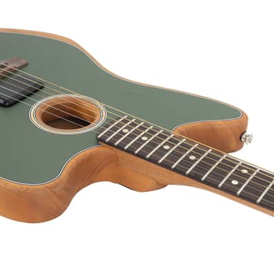Fender Acoustasonic Player Jazzmaster Acoustic-Electric - Antique Olive image 6