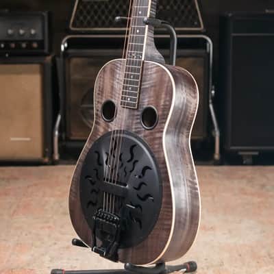Beard Legacy-E HipShot DoubleShot Square Neck Resonator Guitar - Black Ice 2-Tone Custom Horse Chestnut with Hardshell Case image 15