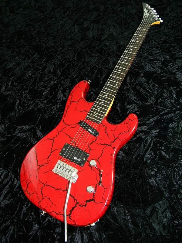 Charvel Charvette Vintage 1989 Red Crackle Body Maple Neck Pickups