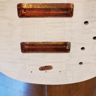 Warmoth G5 Unfinished Bass Body Mahogany w/Flame Maple Top 5 String image 7