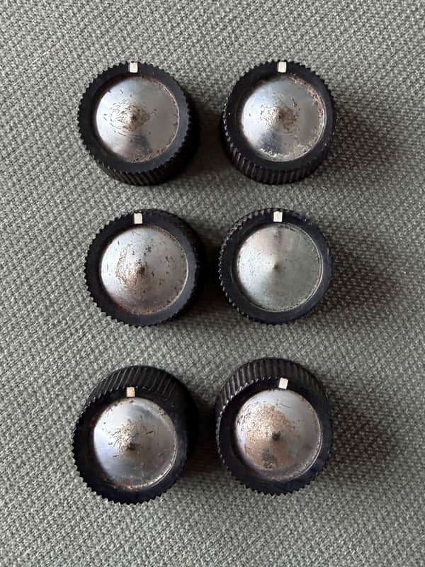 Original Vintage Kay Speed Demon Knobs, Black, Set of 6 image 1