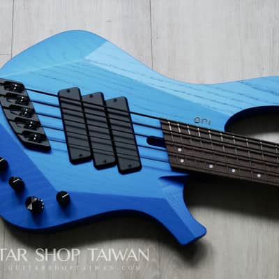 Mayones Ori 5 Enji Bass Namm Show Build-Mecha Blue image 6