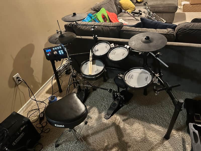 Roland TD-17KVX V-Drum Kit with Mesh Pads 2010s - Black image 1