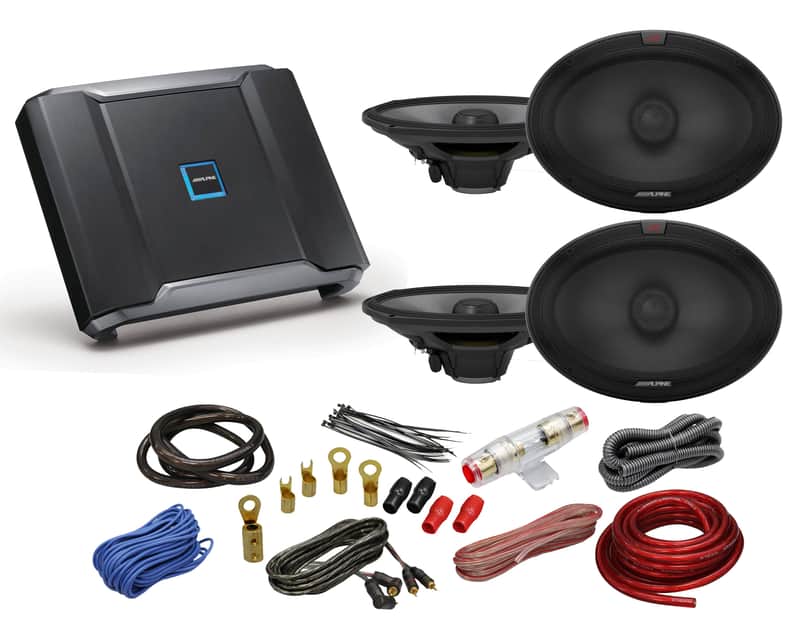 2x ALPINE R-S69.2 300w 6x9" Car Audio 2-Way Speakers+Alpine RA60F 4-Channel Amplifier image 1