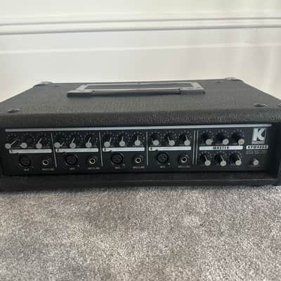 Kustom KPM4060 4-Channel Mixer Amplifier (60W) with Kustom Speakers + Stands, Microphone and Cables - PA System Package image 4