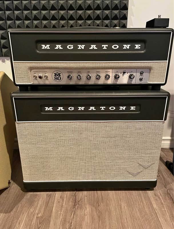Magnatone Super 59 M80 + Matching Cab (Warehouse Speakers) 2023 - Black image 1