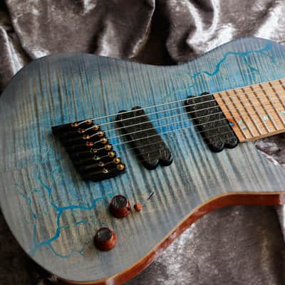 GB Liuteria Boutique kapooya 8 string fanned Lichtenberg effect edition image 3