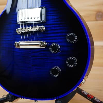 Gibson M2M Les Paul Axcess Custom Figured Top Les Paul Electric Guitar Blue Widow image 8