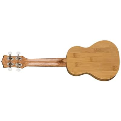 Luna Uke Bamboo Soprano Ukulele with Gigbag, 12 Frets, 'C' Shape Neck, Walnut Fretboard, Satin Natural image 2