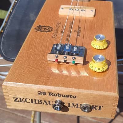 3-string fretless cigar box guitar image 9
