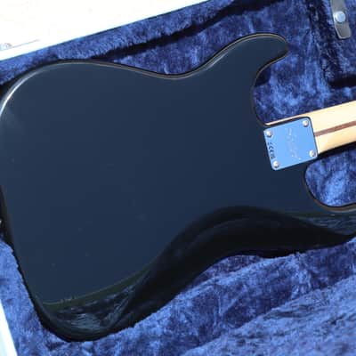 Squier Stratocaster Black Electric Guitar & Fender Mint Green Hard Case image 10