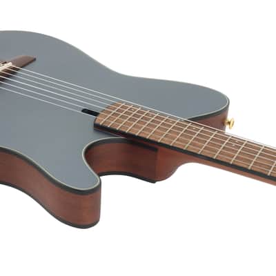 Ibanez FRH10N Thinline Nylon Acoustic Electric - Indigo Blue Metallic Flat image 7