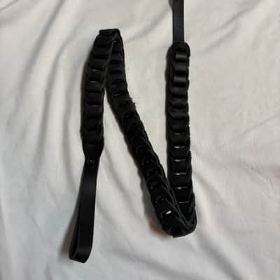 LM Glove LEATHER Weave links MANDOLIN Strap Black - FIRE SALE image 1