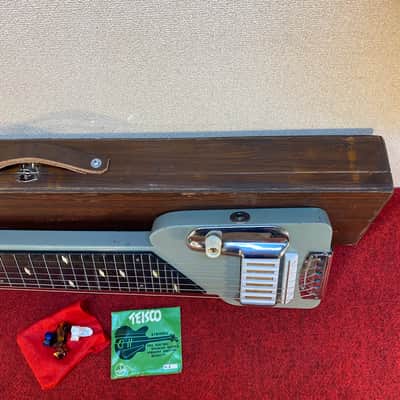 Vintage Teisco model 7 lap steel guitar set with homemade case image 18