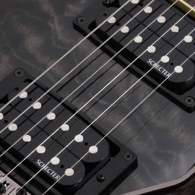 Schecter Omen Extreme Floyd Rose Electric Guitar - See Thru Black (2027) image 3