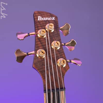 Ibanez Custom Shop Visions SR 5-String Bass Natural Bastogne Walnut image 8