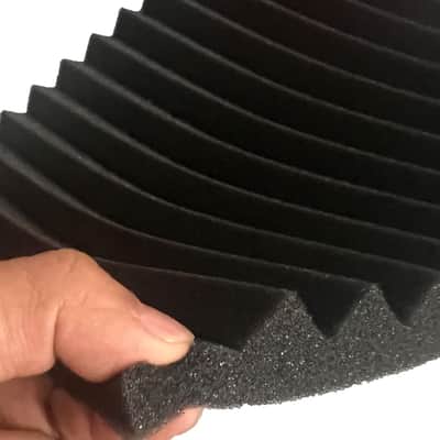 52 Pack Black Red 1" X 12" X 12" Acoustic Wedge Studio Foam Sound Absorption Wall Panels image 4