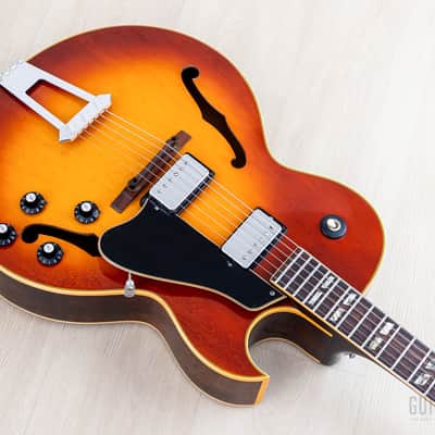 1970 Gibson ES-175 D Vintage Hollowbody Guitar Ice Tea Sunburst, Collector-Grade w/ Pat # T Tops, Case image 11