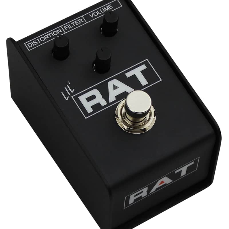 Pro Co LIL' RAT Distortion/Fuzz/Overdrive Effects Pedal & 1 FREE StageMASTER SEGLL-06 6" Right Angle to Right Angle Patch Cable image 1