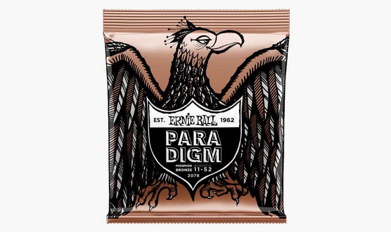 Paradigm Light Phosphor Bronze Acoustic Guitar Strings 11-52 Gauge Set Plasma Enhanced Wrap Wire Nanotech Coat-Treated image 1