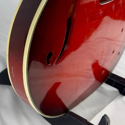 Harmony H-78 Hollow Body Electric Guitar Body  1964 Red Burst image 8