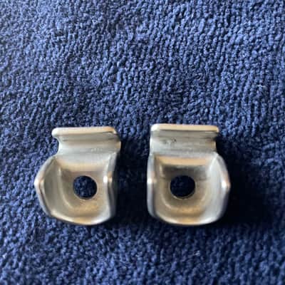 Slingerland Radio King Rim Clips (2) Nickel on Brass for Single Flange Rims on Snare Drum, Tom - VERY GOOD image 8