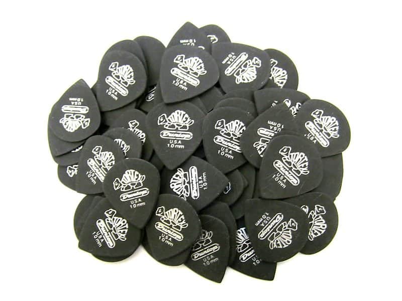 Dunlop Guitar Picks  72 Pack  Tortex Pitch Black Jazz  1.0mm  482R1.0 image 1