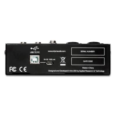 ART USBMIX4 4-Channel Mixer w/USB, 2-XLR Inputs image 3