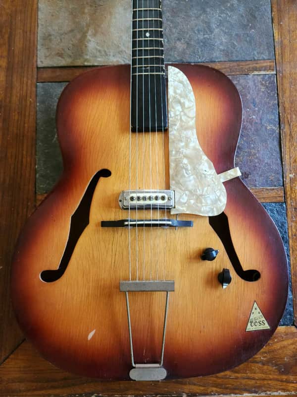 Voss vintage archtop made in Germany Hofner-style hollowbody image 1