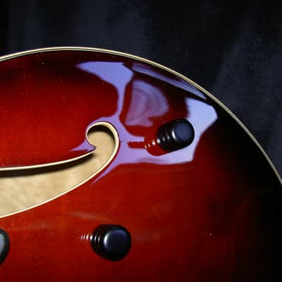 Carved Solid Wood Peerless Cremona Jazz Archtop Electric Guitar w case (small repair on the top) image 14
