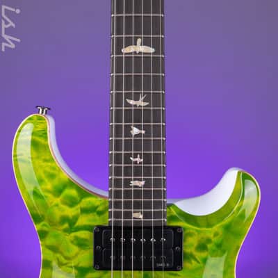 PRS Custom 24 Quilt Artist Top Eriza Verde Green with White Back Custom Color image 6