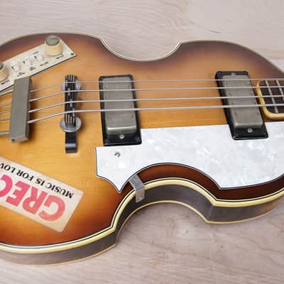 Greco VB500 Violin Bass 1980 Sunburst w/ Hard Case image 5