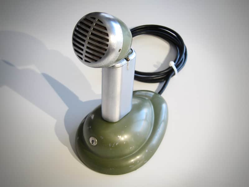Shure 520-SL High Impedance Microphone Desk Mic Circa-1950s-Chrome & Black` image 1
