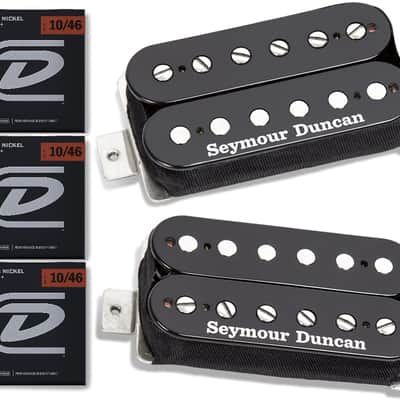 Seymour Duncan Green Magic Black Humbucker Set Bridge & Neck ( 3 Sets Strings ) image 1