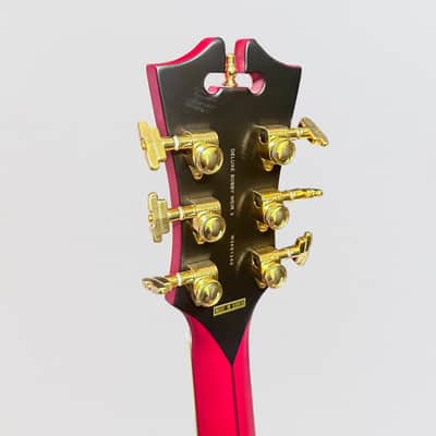 D'Angelico Deluxe Bob Weir SS 3 Semi-Hollow Electric Guitar - Satin Trans Wine image 9
