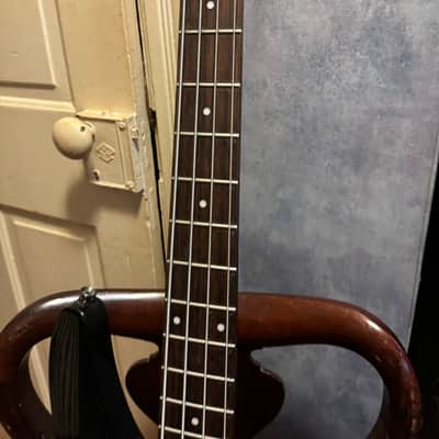 Ibanez  soundgear bass guitar emg pickups. translucent charcoal image 4