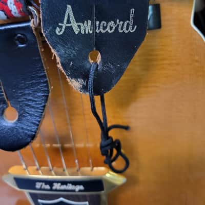 Rare Vintage 1960's Ace Style Amacord Vintage Red Black Hendrix Clapton Guitar Strap image 4