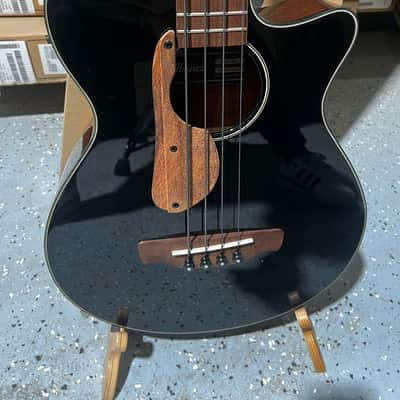 Ibanez AEGB24E AEG Acoustic-electric Bass Guitar - Black High Gloss image 3