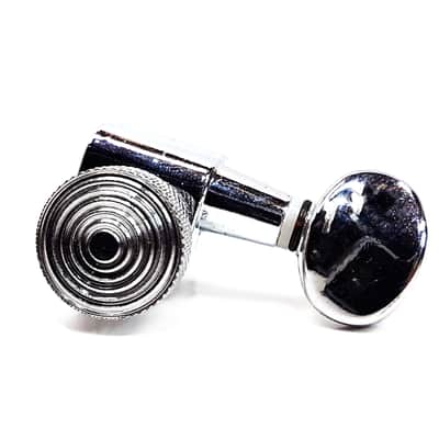 Brio Right Handed 6 In Line Guitar Locking Tuners Oval Chrome image 1