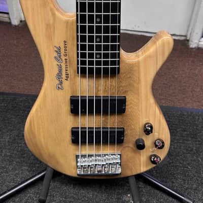 Used Glarry 6 String Bass Guitar DaVinci Cold Aggressive Groove Burlywood w/ gig bag Local Pickup Item image 4