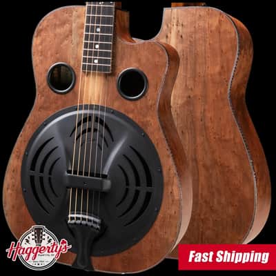 Beard Custom Shop Legacy E Round Neck Acoustic Guitar - Natural Curly Walnut with Hardshell Case image 8