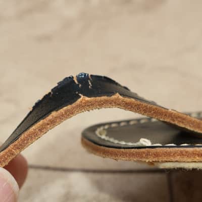 Vintage Leather Strap Circa 1960's - Black image 7