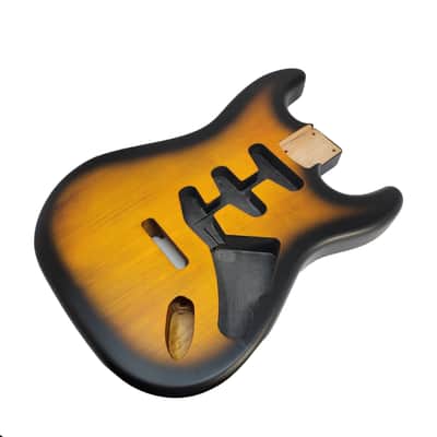 Brio S-Style Guitar Body – 2TS Sunburst, Nitro Satin, Alder image 3