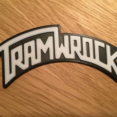 Joke Parody Tramwrock Emblem Guitar Amplifier Badge For Cab / Amp image 1
